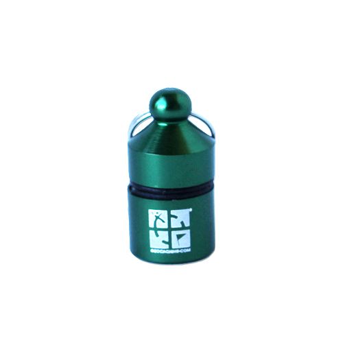Hanging Nano Geocache Container - Army Green